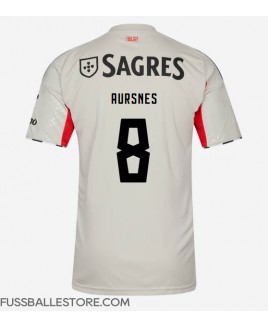 Günstige Benfica Fredrik Aursnes #8 Auswärtstrikot 2025-26 Kurzarm